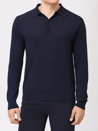 Пуловер-поло BML Base Polo Buttons Neck Long Sleeve, 330138