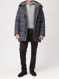 Пуховик из шерстяной ткани
