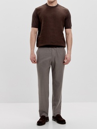 Пуловер из хлопка и льна