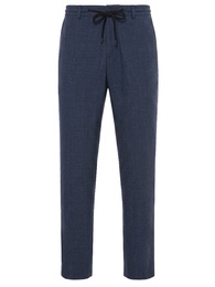 Брюки Massimo из ткани Reda "Canvas Woool Silk Linen"