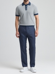 Брюки Massimo из ткани Reda "Canvas Woool Silk Linen"