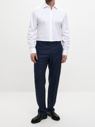 Брюки Silvio из ткани Reda "Canvas Woool Silk Linen"